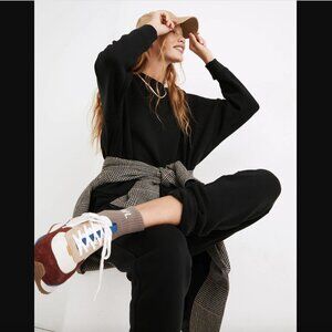Madewell MWL Betterterry Black Crewneck Sweatshirt M